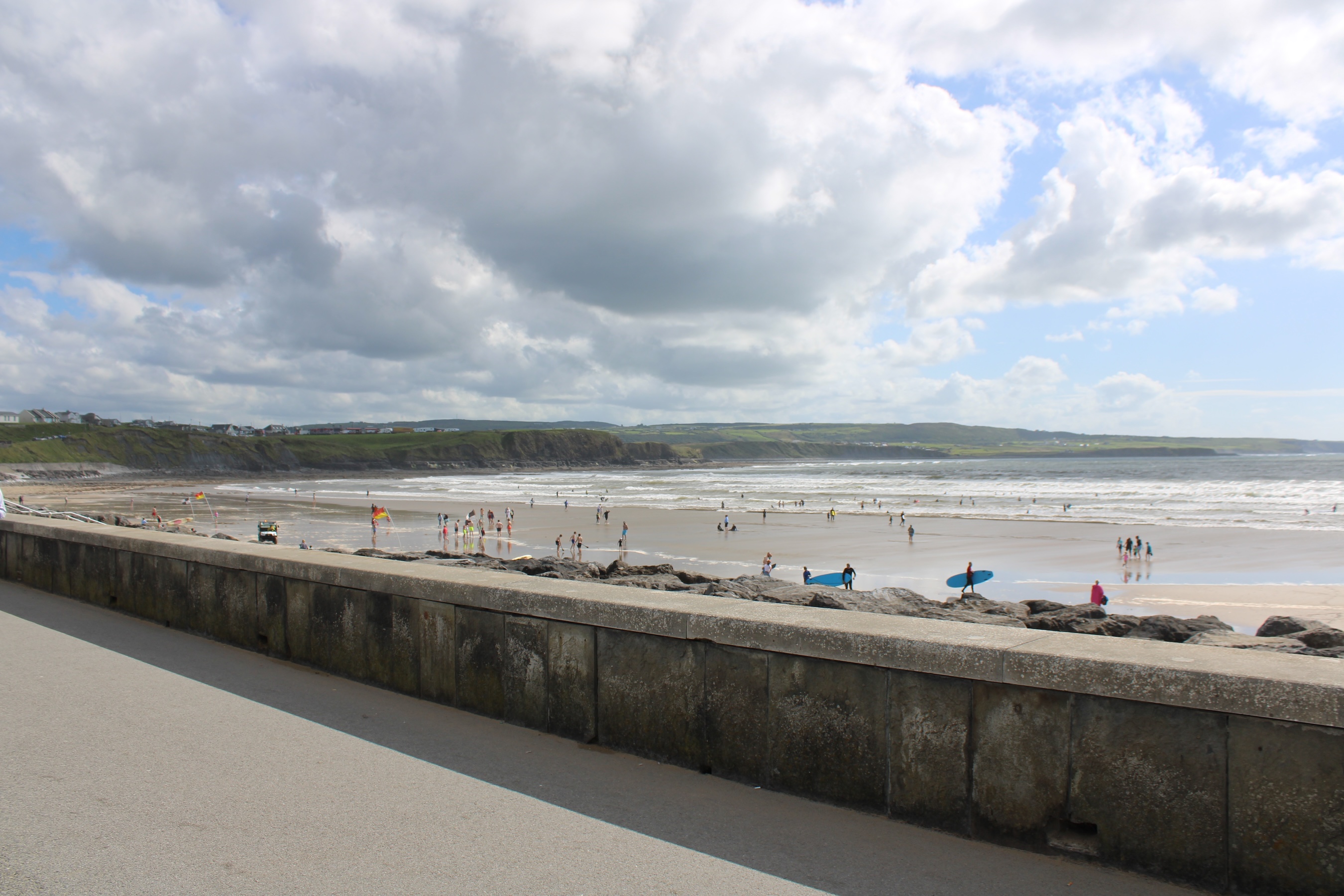 Lahinch beach seen from the parking lot above